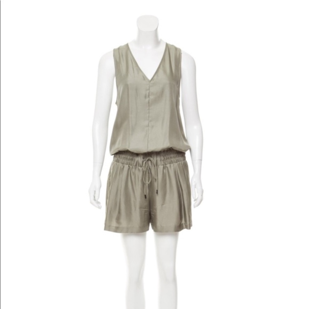 Rag & Bone silver silk romper 00